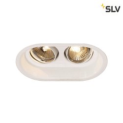 Recessed ceiling luminaire HORN 2 TURNO GU10, MR16 , oval, max. 2x50W, clip springs, white