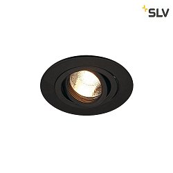 Ceiling recessed spot NEW TRIA GU10 XL, GU10, 230V, round, incl. Clip springs, black