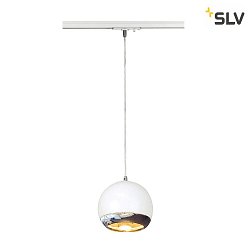 1- Luminaire  suspension monophas LIGHT EYE 150 QPAR 111 GU10, chrome, blanche