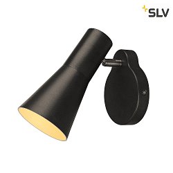 Wall luminaire PHELIA, GU10, black, with switch