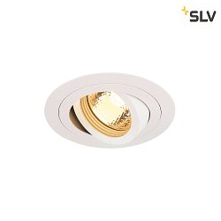 Luce da incasso PIREQ QPAR51 ROUND DOWNLIGHT girevole, ruotabile GU10 IP20, Bianco opaco dimmerabile