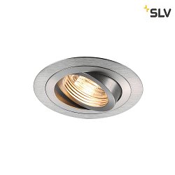 Lumire encastre PIREQ QPAR51 ROUND DOWNLIGHT pivotant, rotatif GU10 IP20, aluminium bross gradable