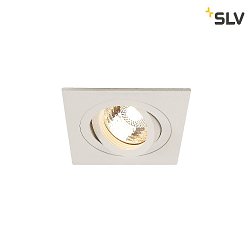 Luce da incasso PIREQ QPAR51 SQUARE DOWNLIGHT girevole, ruotabile GU10 IP20, Bianco opaco dimmerabile