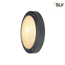 Outdoor luminaire BULAN Wall / Ceiling luminaire, round, E14, max. 60W, satined glass, anthracite