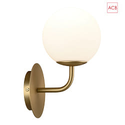 wall luminaire PARMA 16/3946-15 IP E27 IP44, mat, opal, antique gold