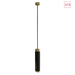 pendant luminaire LUX 3989 IP20, gold, black glossy