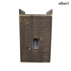 Corner bracket square Type No. 1006 for Albert Outdoor Wall luminaires, brown brass
