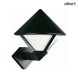 Outdoor Wall luminaire Type No. 0616, IP44, IP44, E27 QA55 max. 57W, cast alu / opal glass, black matt