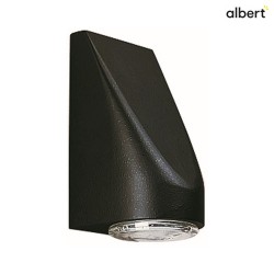 LED Outdoor Wall luminaire Type No. 0671, IP43, 230V AC/DC, 4.5W 3000K 330lm, cast alu / bubble glass clear, black matt