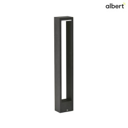 LED Bollard light Type No. 2242, IP54, flat light distributor, height 90cm, 10W 3000K 480lm, cast alu / opal, dimmable, black