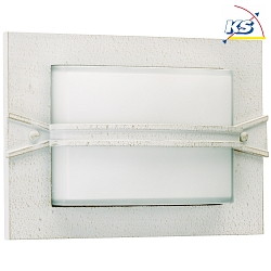 Outdoor Wall and Ceiling luminaire Type No. 6263, square, 1 cross brace, IP44, E27 QA55 max. 57W, cast alu, white-gold
