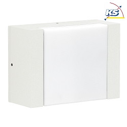 LED Auenwandleuchte Typ Nr. 0331, flacher Lichtverteiler, IP54, 5W 3000K 480lm, Alu-Guss / Acrylglas opal, dimmbar, Wei