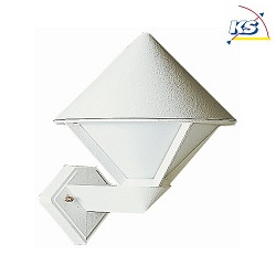 Outdoor Wall luminaire Type No. 0616, IP44, IP44, E27 QA55 max. 57W, cast alu / opal glass, white