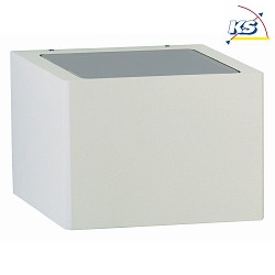 Outdoor Wall luminaire Type No. 61677, 2-sided, square, IP44, width 15cm, G9 QT14 60W, cast alu / glass, stainless steel matt