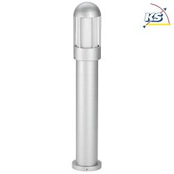 Bollard light Type No. 2015, IP44, height 83.5cm, E27 QA55 max. 57W, cast alu / opal glass, silver matt