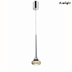 LED pendant luminaire SP FAIRY, 7.4W, 2700K, 565lm, IP20, chrome, amber glass