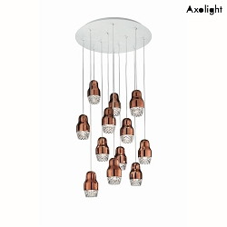 Luci a sospesione SP FEDORA 12 12-Lampadine GU10 IP20, bronzo, chiaro dimmerabile