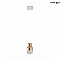 Luminaire  suspension SP FEDORA 1 3 flammes GU10 IP20, dgager, or rose gradable