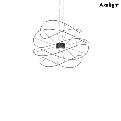 Luminaire  suspension SP HOOPS 4 haut bas IP20, noir gradable