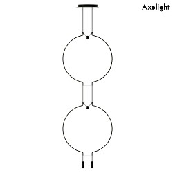 Luci a sospesione SP LIAISON M 2 2-Lampadine, 2 elemento IP20, nero dimmerabile