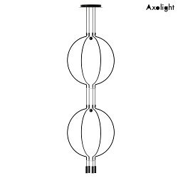 LED Pendelleuchte SP LIAISON M 4, 2 Etagen, 4x 7.5W 2700K 2684lm, IP20, schwarz