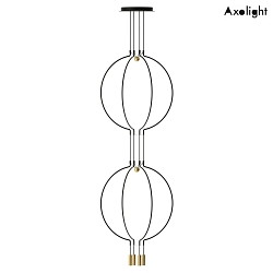 Luci a sospesione SP LIAISON M 4 4-Lampadine, 2 elemento IP20, oro opaco, nero dimmerabile