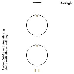 Luci a sospesione SP LIAISON P 2 2-Lampadine, 2 elemento IP20, oro opaco, nero dimmerabile