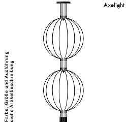 LED pendant luminaire SP LIAISON 8, 2 levels, 8x 7.5W, 2700K, 5368lm, IP20, black