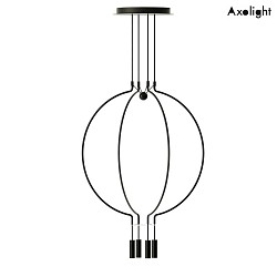 Luminaire  suspension SP LIAISON M 4 4 flammes IP20, noir gradable