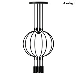 Luci a sospesione SP LIAISON P 8 8-Lampadine IP20, nero dimmerabile