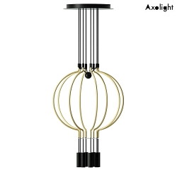 LED pendant luminaire SP LIAISON P 8, 8x 7.5W, 2700K, 5368lm, IP20, matt gold / black