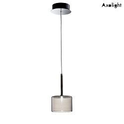 Pendant luminaire SP SPILLRAY G, incl. G4 LED, 1.5W, 3000K, IP20, chrome, grey glass