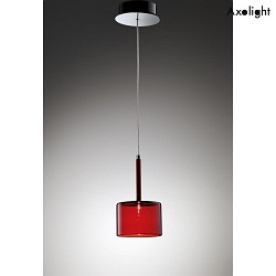 Pendant luminaire SP SPILLRAY G, incl. G4 LED, 1.5W, 3000K, IP20, chrome, red glass