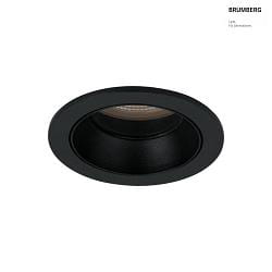 Plafonnier encastr ALTERO-R rond, direct IP44, noir gradable