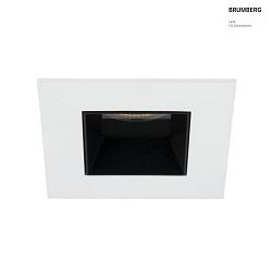 Plafonnier encastr ALTERO-S angulaire, direct IP44, noir, blanche gradable