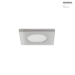 ceiling recessed luminaire X-FLAT-S square, direct IP20, chrome, opal dimmable