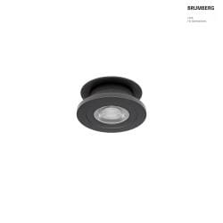 Lumire encastre NAVARINO rond, pivotant, rotatif IP20, noir mat gradable 6W 510lm 3000K 24 24 CRI >80