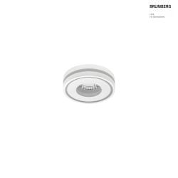 Downlight NARES rigide, version pour montage encastr, direct / indirect IP20, blanc mat gradable