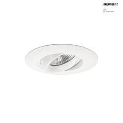 ceiling recessed luminaire KARYL swivelling, rotatable, direct IP20, transparent, white dimmable