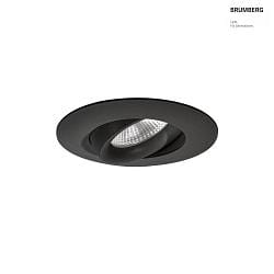 Plafonnier encastr KARYL pivotant, rotatif, direct IP20, noir gradable