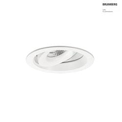 Plafonnier encastr KAMUTA pivotant, rotatif, direct IP20, transparent, blanche gradable