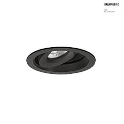 ceiling recessed luminaire KAMUTA swivelling, rotatable, direct IP20, black dimmable