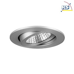 Downlight PLUG & PLAY pivotant, Dim-To-Warm IP65, aluminium mat gradable