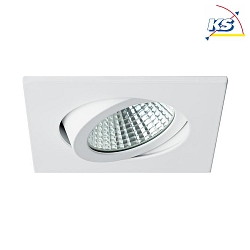 LED Einbaustrahler LAKIL-S, 8.2 x 8.2cm, 350mA (ohne BG), 6W 1800-3000K 460lm 38, dim2warm, schwenkbar, wei