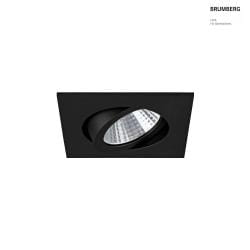 LED Einbaustrahler LAKIL-S, 8.2 x 8.2cm, 350mA (ohne BG), 6W 1800-3000K 460lm 38, dim2warm, schwenkbar, schwarz