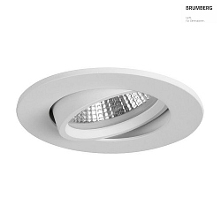 Recessed LED spot INDIWO68, IP20, round, 350mA, 5.5W 3000-1800K 550lm 36, swivelling, dim2warm, white