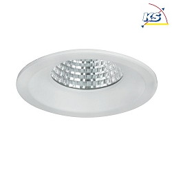 Recessed LED downlight BOWL, IP20, round,  9.2cm, 700mA, 7W 3000K 630lm 30, white / clear