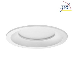 Downlight BOWL rond IP20, opale, blanche gradable