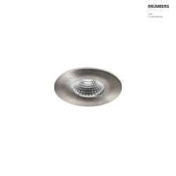 Downlight OBIRA rond, rigide, version pour montage encastr IP65, nickel bross gradable