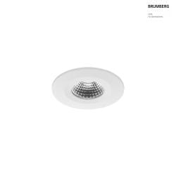 Downlight OBIRA rond, rigide, version pour montage encastr IP65, blanc mat gradable